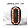 Luz De Bicicleta Luz Trasera Inteligente Para Bicicleta De 1 Pieza, Luz Trasera Led Recargable Para Bicicleta, Luz Trasera Con Sensor De Freno, Luz Trasera Para Bicicleta Que Se Puede Cargar Mediante Usb (negro)