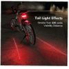 Luz Trasera Para Bicicleta, Luz Trasera Para Bicicleta X5 Con Señales De Giro, Inalámbrica Impermeable, Luz Trasera Recargable Por Usb (negro)