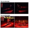 Luz Trasera De Bicicleta Intermitente, 6 Modos De Luz Trasera De Ciclo Led Tipo Araña Para Conducción Diurna O Nocturna, Recargable Por Usb (negro)