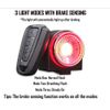 Luz Trasera De Alarma Para Bicicleta Con Detección De Freno Inteligente, Luz Trasera De Alarma Antirrobo Para Bicicleta Con Control Remoto, Luces Traseras Ultrabrillantes Recargables Por Usb, Luces Traseras Led Impermeables Para Accesorios De Bicicleta 