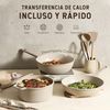 11 Piezas Batería De Cocina Induccion Con Tapas Espátula, Cuchara,pinzas,libre De Pfoa Carote