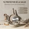 11 Piezas Batería De Cocina Induccion Con Tapas Espátula, Cuchara,pinzas,libre De Pfoa Carote