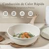 Juego De Sartenes Antiadherentes 14 Piezas Menaje De Cocina Con Tapas, Espátula, Cuchara,pinzas, Protector De Sartenes Carote