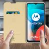 Funda Motorola Moto E7 Tarjetero Soporte Dux Ducis Dorado