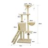 Árbol Para Gatos Jipsy Beige - 79 X 34 X 138 Cm - Beige