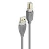 Cable Usb-a 2.0 A Usb-b 2.0 Transferencia Rápida Conexión Estable 1,8m Linq Gris