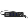 Hub Usb-c 5 En 1 Con 3 Puertos Usb Y Lector Sd / Micro-sd Linq Negro