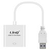 Adaptador De Video De Usb 3.0 Macho A Vga Hembra 1080 P De Linq Blanco