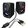 Altavoces Cable Jack 3,5mm + Usb 3w X 2 Led Rvb Botón Integrado Linq A4000 Negro