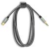 Cable Usb-c A Jack De 3,5mm Macho Nylon Trenzado Sonido De Calidad1,5m Linq Gris