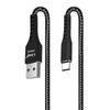 Cable Linq Usb A Usb-c 5a Con Trenzado De Nailon Y Antipliegues Negro