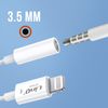 Adaptador Lightning Macho A Jack 3.5mm Hembra Conexión Bluetooth Linq Blanco