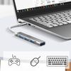 Adaptador Compacto Y Robusto Linq De Usb A 4x Hub Usb - Gris