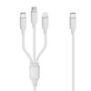 Cable Usb-c 3 En 1 A Micro-usb Iphone Lightning Usb Tipo C Pd 20w Linq Blanco