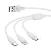 Cable Usb 3 En 1 A Micro-usb Iphone Lightning Usb Tipo C 5a Linq Blanco