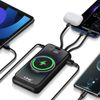 Powerbank 15 000mah Charge Inalámbrico + Usb / Usb-c + Multi-cables Linq Negro