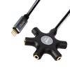 Cable Audio Lightning A 5 Tomas Jack 3.5mm Sonido De Calidad Largo 30cm Linq