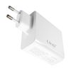 Cargador Corriente 2 Ports Usb + Usb-c Potencia 65w Con Cable Linq Blanco