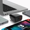 Cargador Corriente 2 Ports Usb + Usb-c Potencia 65w Compacto Linq Negro