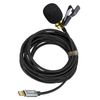 Micro Pinza Giratoria Lightning Sonido Omnidireccional Cable Trenzado 3m Linq