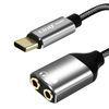 Adaptador Audio Usb-c A Doble Jack 3.5mm Hembra Casco + Micro Linq