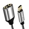 Adaptador Audio Usb-c A Doble Jack 3.5mm Hembra Casco + Micro Linq