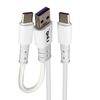 Cable Usb / Usb-c A Usb-c 60w Carga Y Sincro Longitud 1,2m Linq Blanc