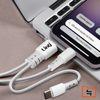 Cable Usb / Usb-c A Usb-c 60w Carga Y Sincro Longitud 1,2m Linq Blanc