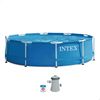 Piscina Redonda Metal Frame Intex 305x76 Cm 4485 Litros + Depuradora