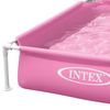 Piscina Desmontable Intex Infantil, Pequeña Y  Cuadrada Color Rosa, 122x122x30cm, 342l