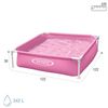 Piscina Desmontable Intex Infantil, Pequeña Y  Cuadrada Color Rosa, 122x122x30cm, 342l