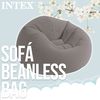 Sillón Hinchable Beanless Gris 114x114x71 Cm Intex