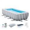 Piscina Rectangular Intex Prisma Frame 488x244x107 Cm + Depuradora