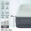 Colchón Hinchable Intex 2 Usuarios Con Bomba Integrada Gris 46x152x203 Cm