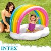 Piscina Hinchable Infantil Arcoíris Con Pulverizador Intex 142x119x84 Cm