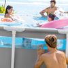 Piscina Desmontable Intex Prism Frame Clearview + Depuradora De Cartucho Ventana Panorámica