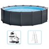 Intex Conjunto De Piscina Desmontable Graphite Gray Panel 478x124 Cm Intex