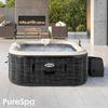 Spa Hinchable Intex 4 Personas Cuadrado 175x175cm Con Accesorios Incluidos