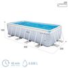 Piscina Desmontable Chevron Prism Premium Intex Rectangular, 400x200x100cm, 6.836l