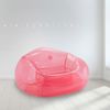 Sillón Hinchable Intex Transparente Rosa Beanless, 137x127x74cm