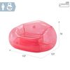 Sillón Hinchable Intex Transparente Rosa Beanless, 137x127x74cm