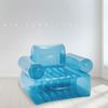 Sillón Hinchable Intex Transparente Azul Con Reposa Brazos 109x107x79cm