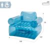 Sillón Hinchable Intex Transparente Azul Con Reposa Brazos 109x107x79cm