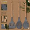 Set De 3 Utensilios De Cocina De Silicona San Ignacio Daimiel 32 Cm Gris