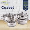 Batería De Cocina De 7 Piezas San Ignacio Cassel Acero Inoxidable