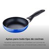 Set 3pc Sarten (16+20+24cm) Aluminio Prensado Ind Azul Navy Paradise