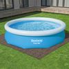 Protector De Suelo Para Piscinas Bestway Flowclear 12 Piezas De 50x50 Cm Color Marrón Con Efecto Realista De Madera