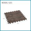 Protector De Suelo Para Piscinas Bestway Flowclear 12 Piezas De 50x50 Cm Color Marrón Con Efecto Realista De Madera