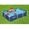 Piscina Desmontable Rectangular Bestway Steel Pro 300x201x66 Cm Capacidad Para 3.000 Litros Color Azul