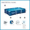 Piscina Desmontable Rectangular Bestway Steel Pro 300x201x66 Cm Capacidad Para 3.000 Litros Color Azul